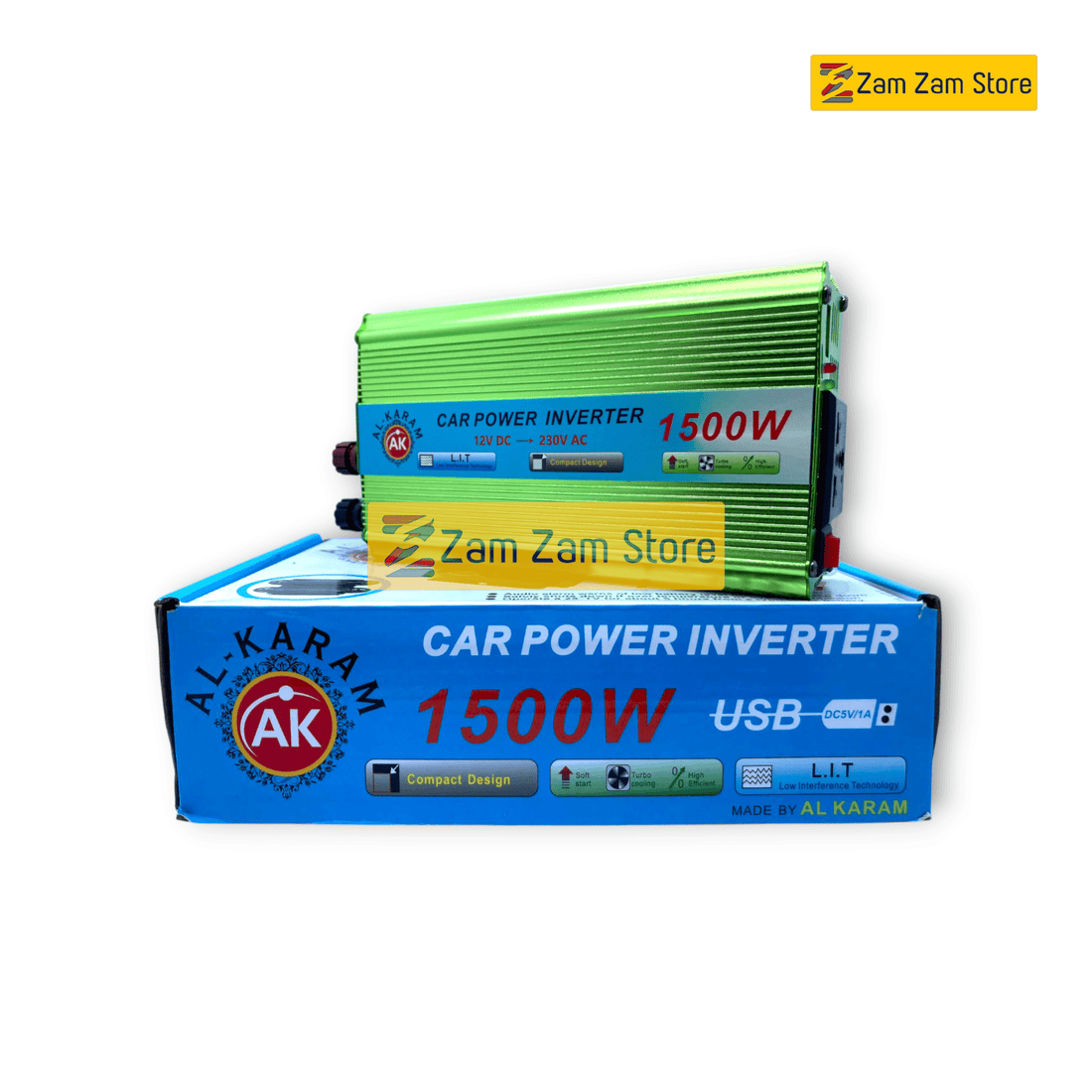 AL Karam 1500W Inverter 12V DC to AC 220V - Zam Zam Store