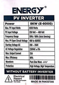 ENERGY 10KW Direct Solar PV Inverter (VFD) – Pure Sine Wave | Runs Without Battery - Zam Zam Store