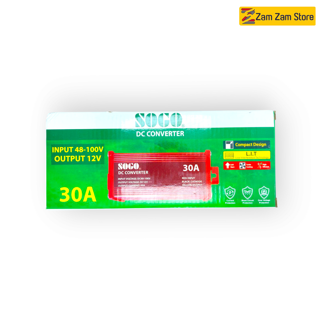 SOGO 30A DC Converter | High-Power 48V to 100V Input Voltage Converter (30A Max Load) - Zam Zam Store