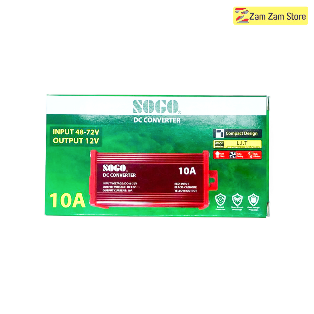 SOGO 10A DC Converter | High-Power 48V to 72V Input Voltage Converter (10A Max Load) - Zam Zam Store