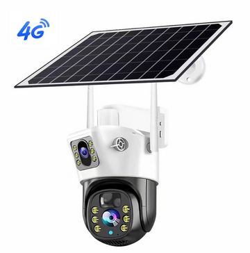 4G Wifi Dual Lens Solar Powered Security Camera