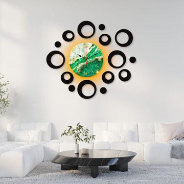 Ring Dial Wooden Wall Clock - Zam Zam Store