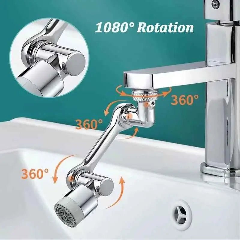 1080° Rotatable Faucet For Kitchen & Washroom | Sink Faucet Rotating | Sink Extender Faucet - Zam Zam Store