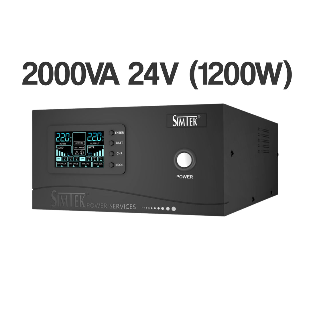 Simtek Pure Sine Wave Inverter 8+8 2000VA 1200w 24V - Zam Zam Store