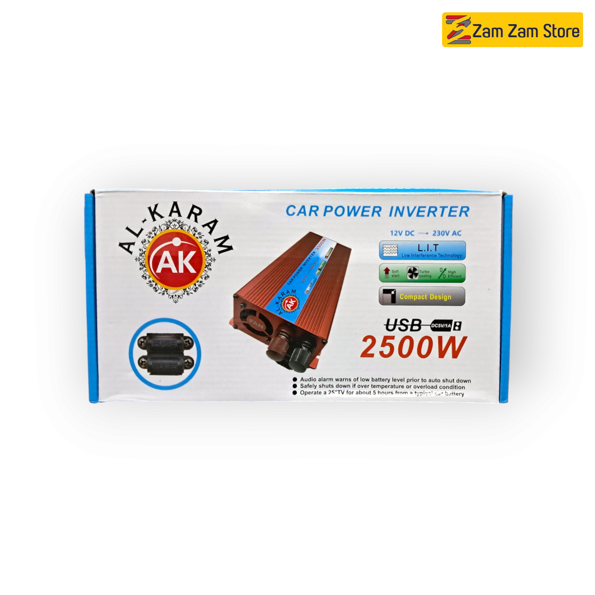 AL Karam 2500W 12V to AC 220V Inverter - Zam Zam Store