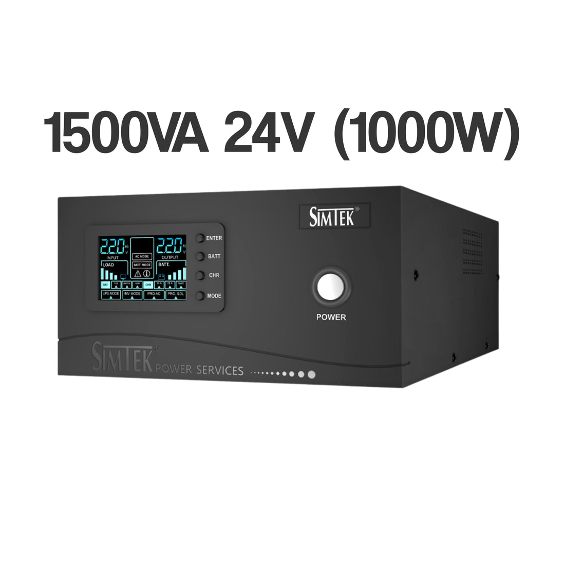 Simtek Pure Sine Wave Inverter 6+6 1500VA 1000w 24V - Zam Zam Store
