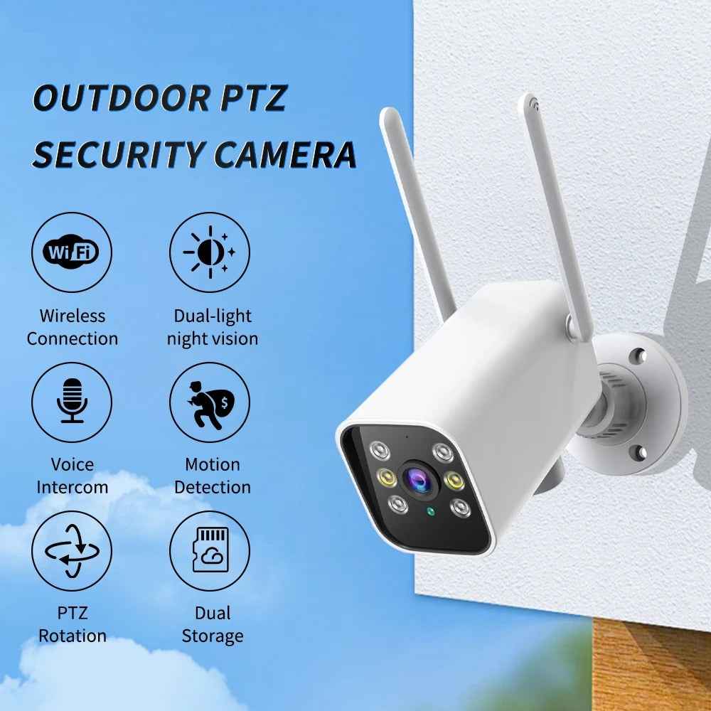 WiFi Outdoor Bullet PTZ Security Camera 2MP