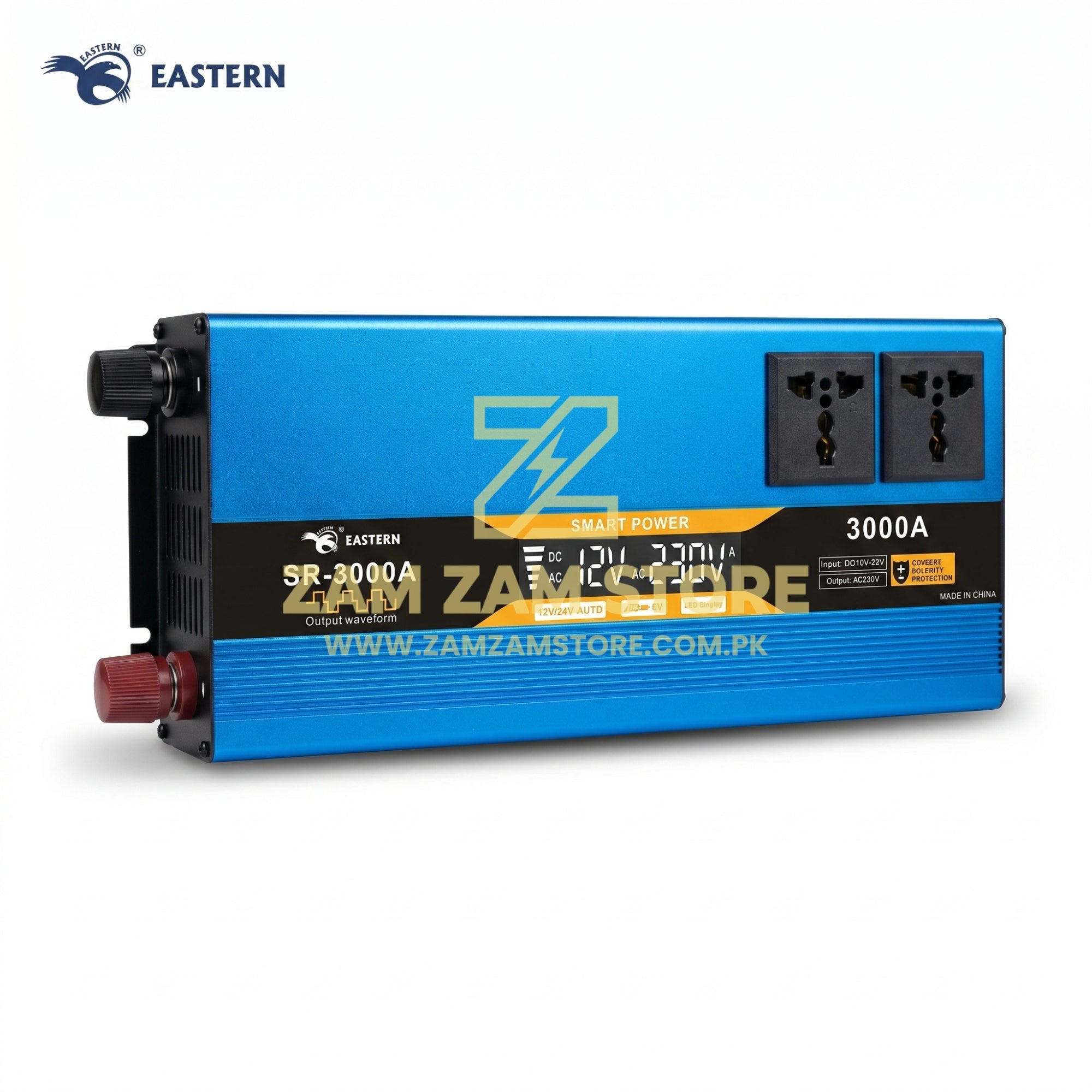 EASTERN 3000W DC to AC Inverter | 12v and 24V to 220v Auto with Digital Display