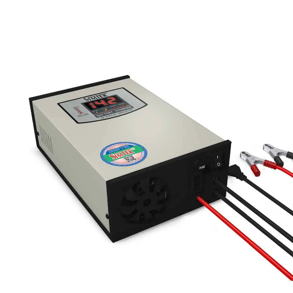 Simtek Digital Battery Charger 12V 20amp with 12v Output (6 Month Warranty)