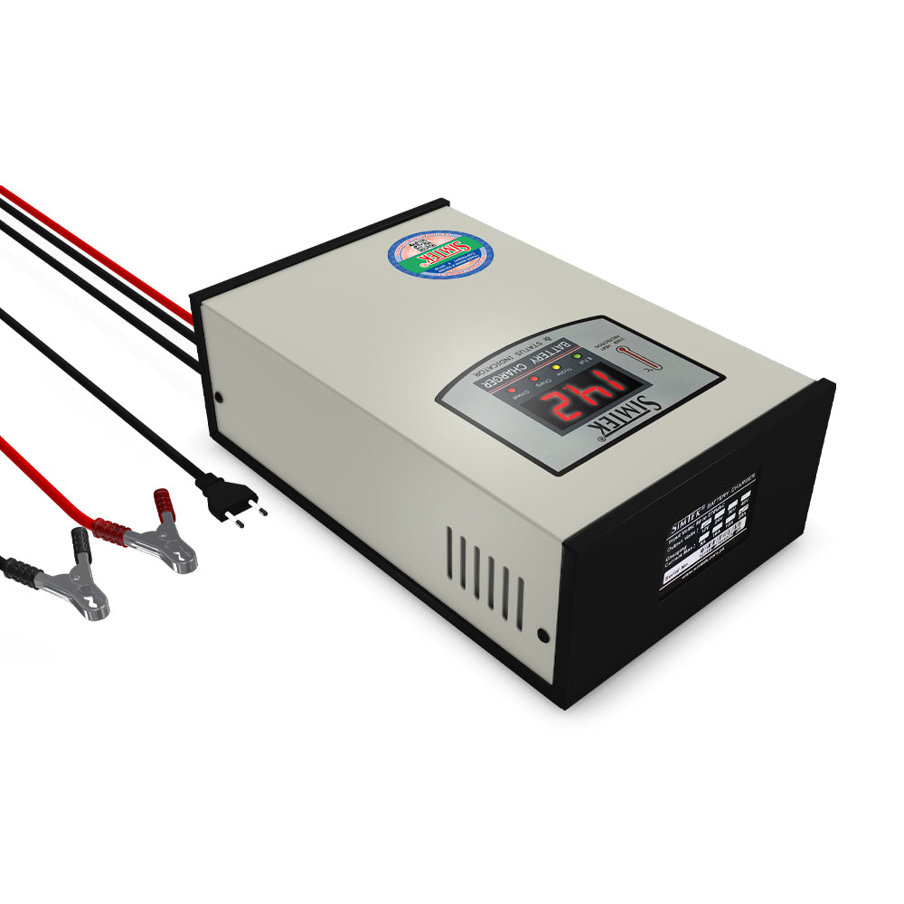 Simtek Digital Battery Charger 12V 20amp with 12v Output (6 Month Warranty) - Zam Zam Store