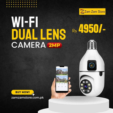 Wifi Bulb Camera Dual lance PTZ 2MP