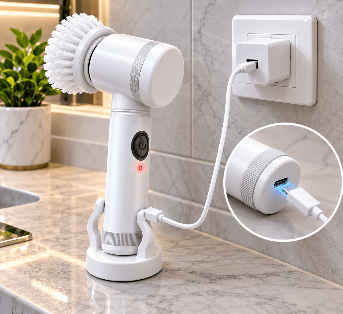 5-in-1 Electric Cleaning Brush – Stop Scrubbing by Hand - Zam Zam Store