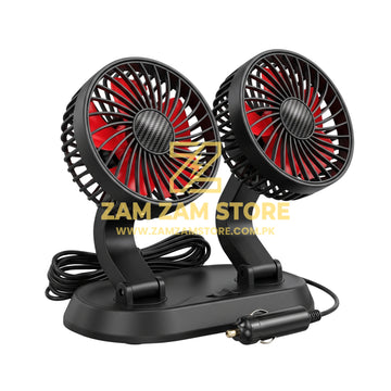 SOGO 12V DC Dual Car & Rickshaw Fan | Double Head Cooling Fan