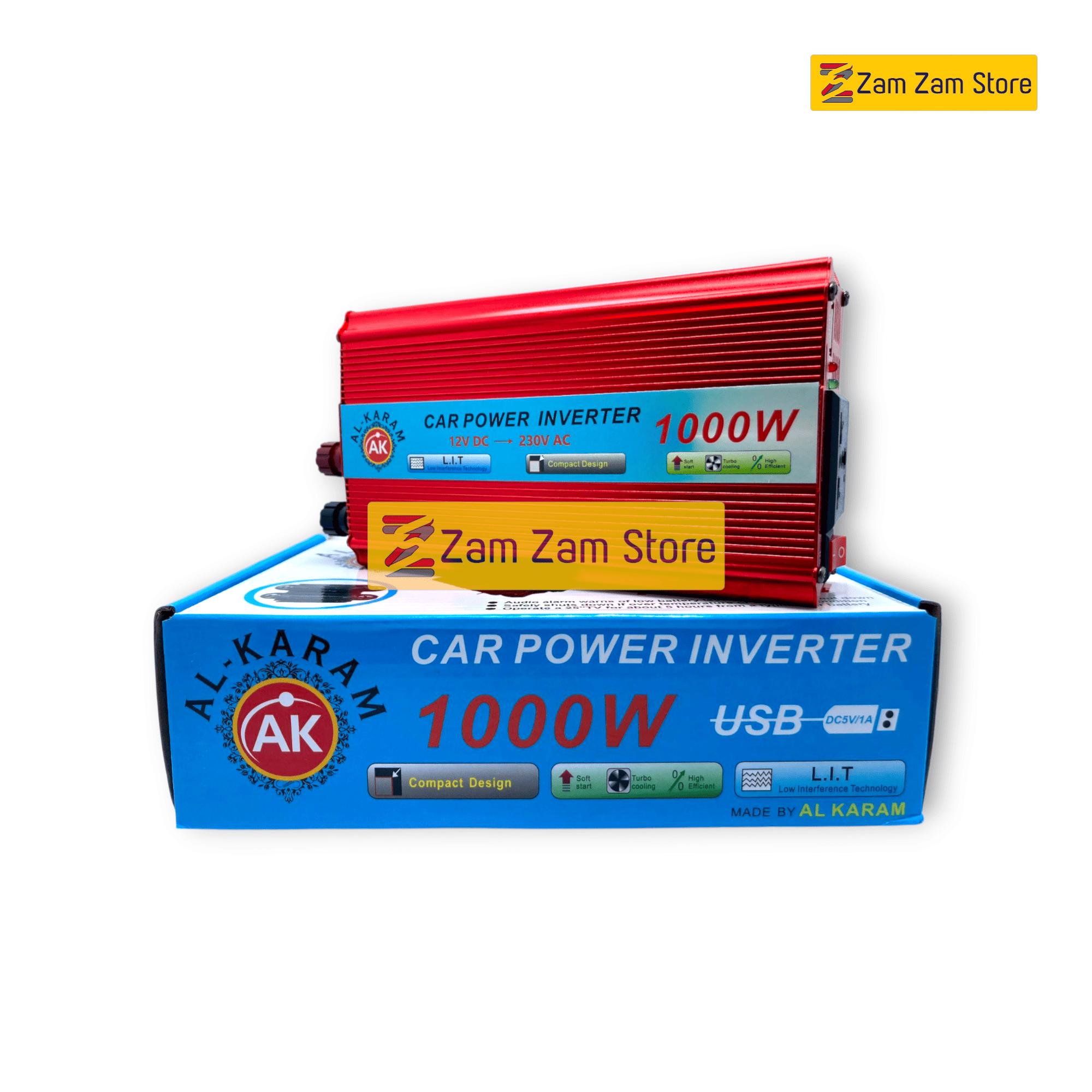 AL Karam 1000W Inverter 12V DC to AC 220V - Zam Zam Store
