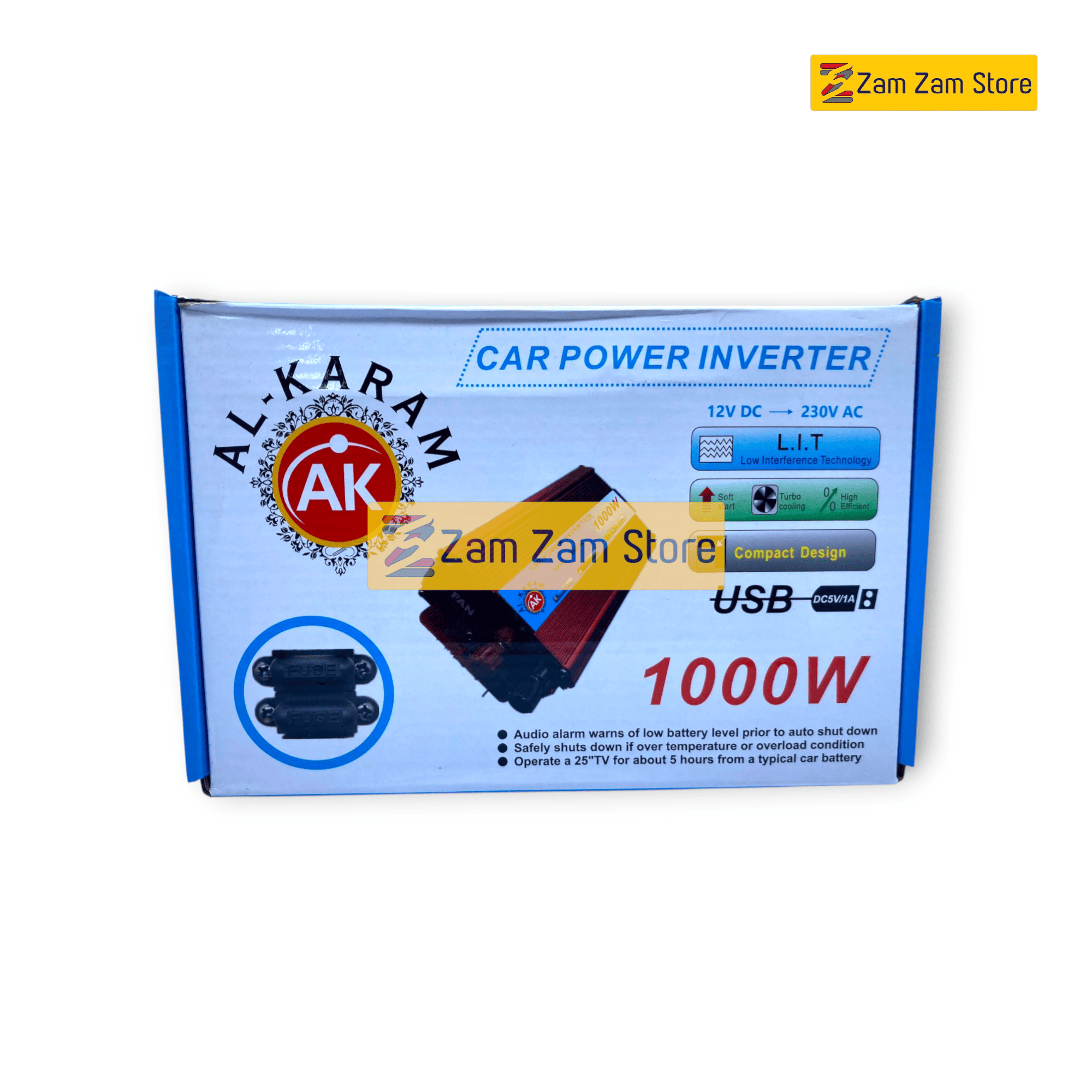AL Karam 1000W Inverter 12V DC to AC 220V - Zam Zam Store