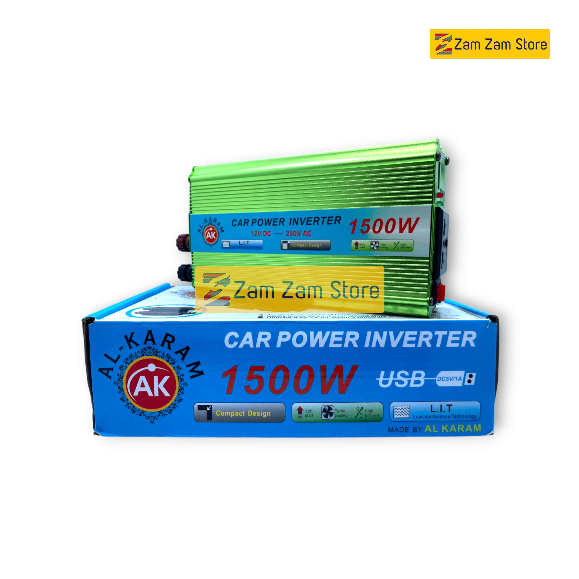 AL Karam 1500W Inverter 12V DC to AC 220V - Zam Zam Store