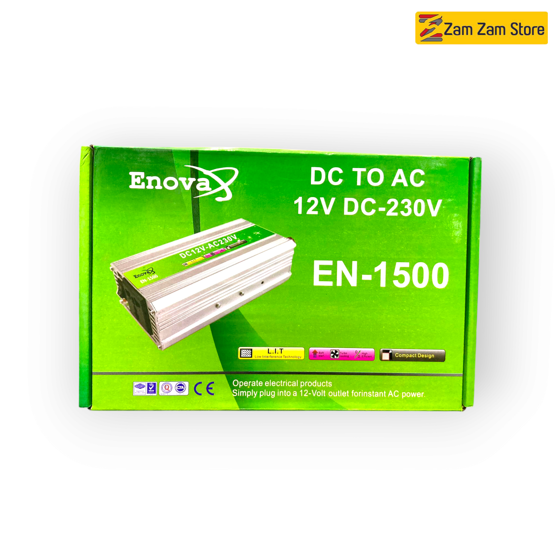 Enova 1500W DC to AC Inverter | 12V to 220V - Zam Zam Store