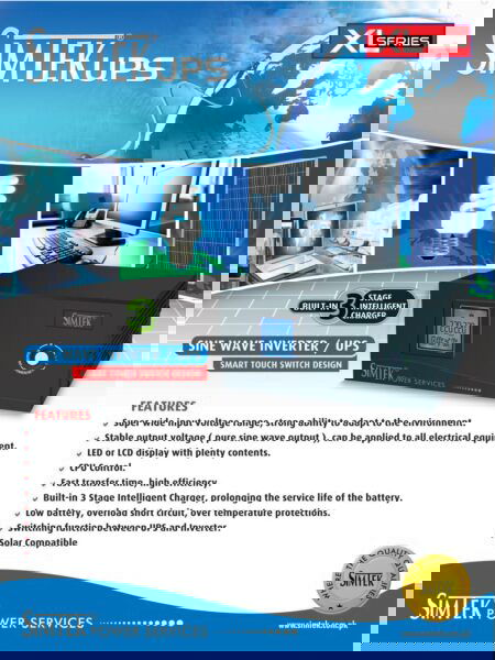 Simtek Pure Sine Wave UPS 6+6 1500VA 1000w 24V - Simtek Pure Sine Wave UPSSine wave UPS / InverterNormal &amp; Tubular Battery Supported for long BackupBest for Home, Office, Computer, Lab Equipment, Server, CCTV, DVR, NVR




Best UPS ForSimtek Pure Sine Wave UPS/InverterZam Zam Store