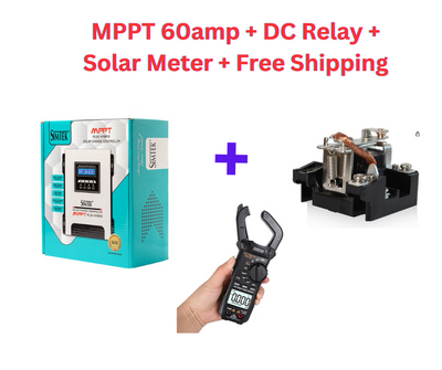 Buy MPPT 60amp + DC Load Relay + Clamp meter with Free Shipping