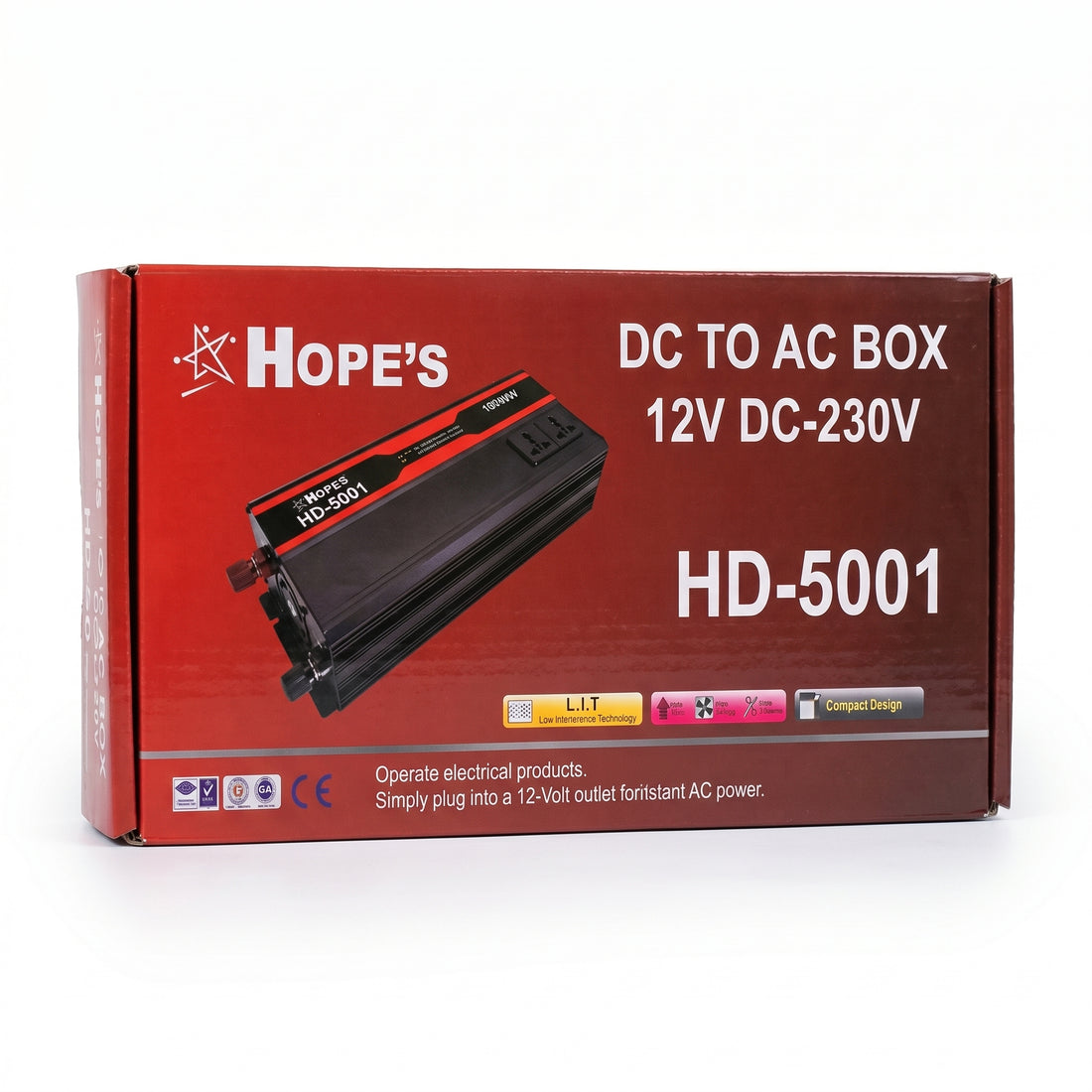 Hopes 5000W DC 12V to AC 220V Power Inverter with Display