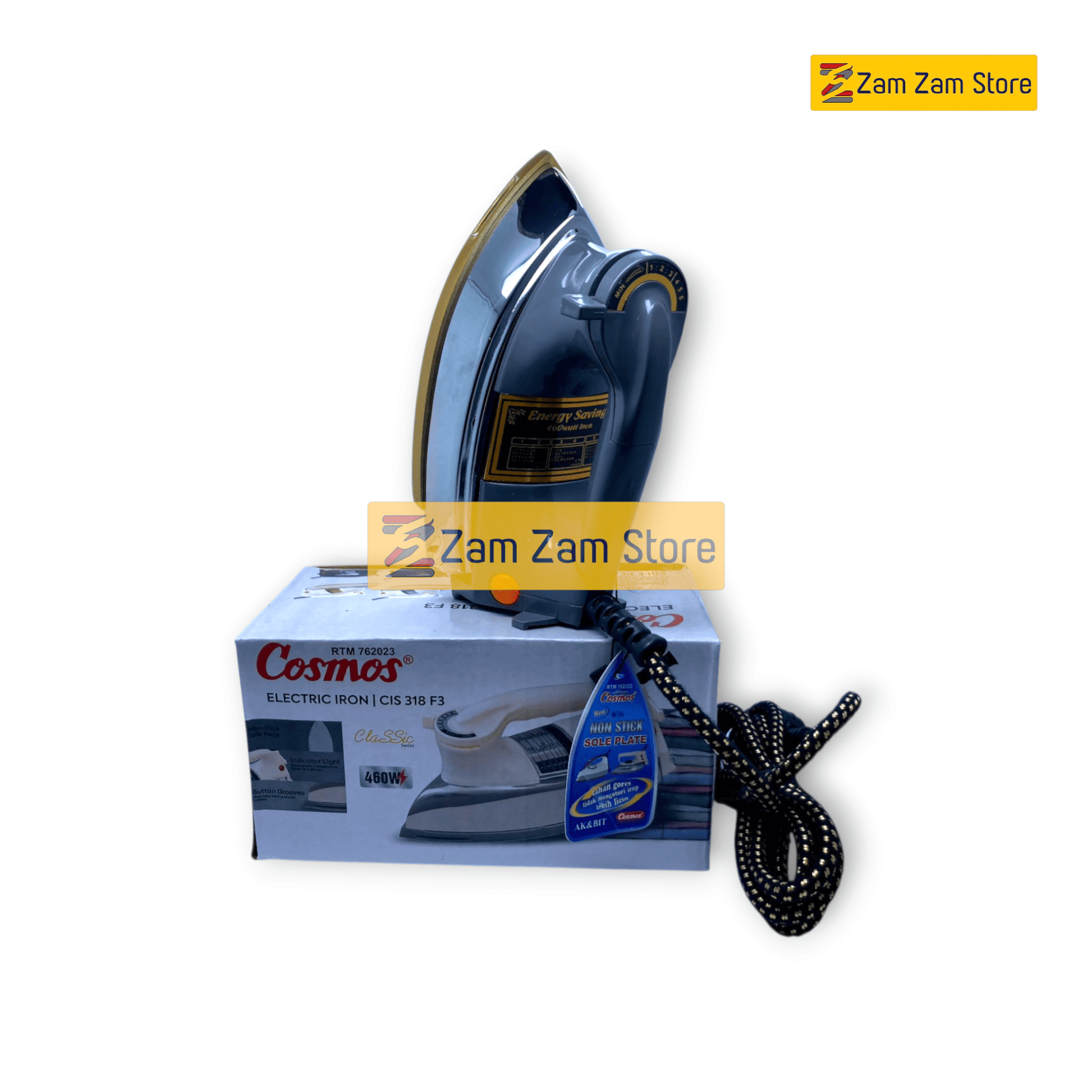 Cosmos 460 Watt Energy Saver Electric Iron – Indonesia Imported - Zam Zam Store