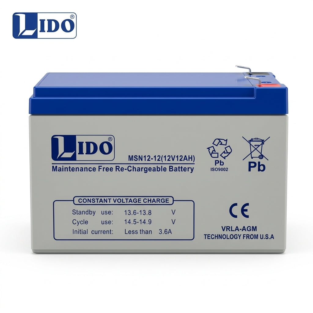 LIDO 12v 12ah Dry Battery