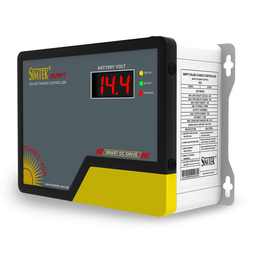 Simtek Planet40-40A MPPT Solar Charge Controller -               6 Months Warranty - Zam Zam Store