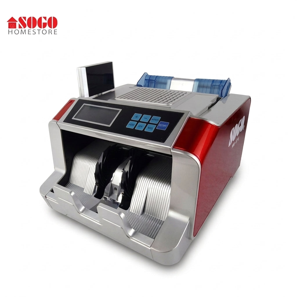 SOGO SG-728 Cash Counting Machine with UV, MG & IR Fake Note Detection