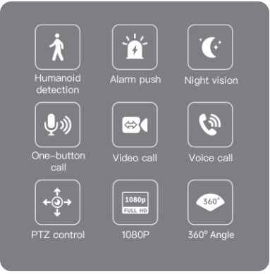 Wifi V380 two-way audio and video call Camera