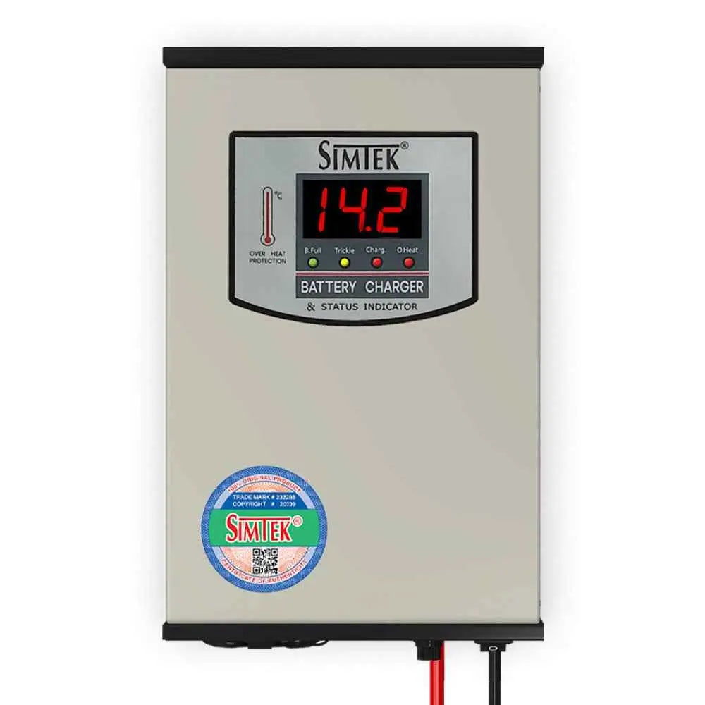 Simtek Digital Battery Charger 12V 20amp with 12v Output (6 Month Warranty)