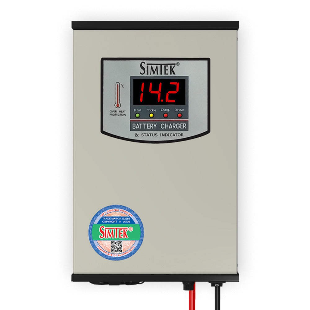 Simtek Digital Battery Charger 12V 20amp with 12v Output (6 Month Warranty) - Zam Zam Store