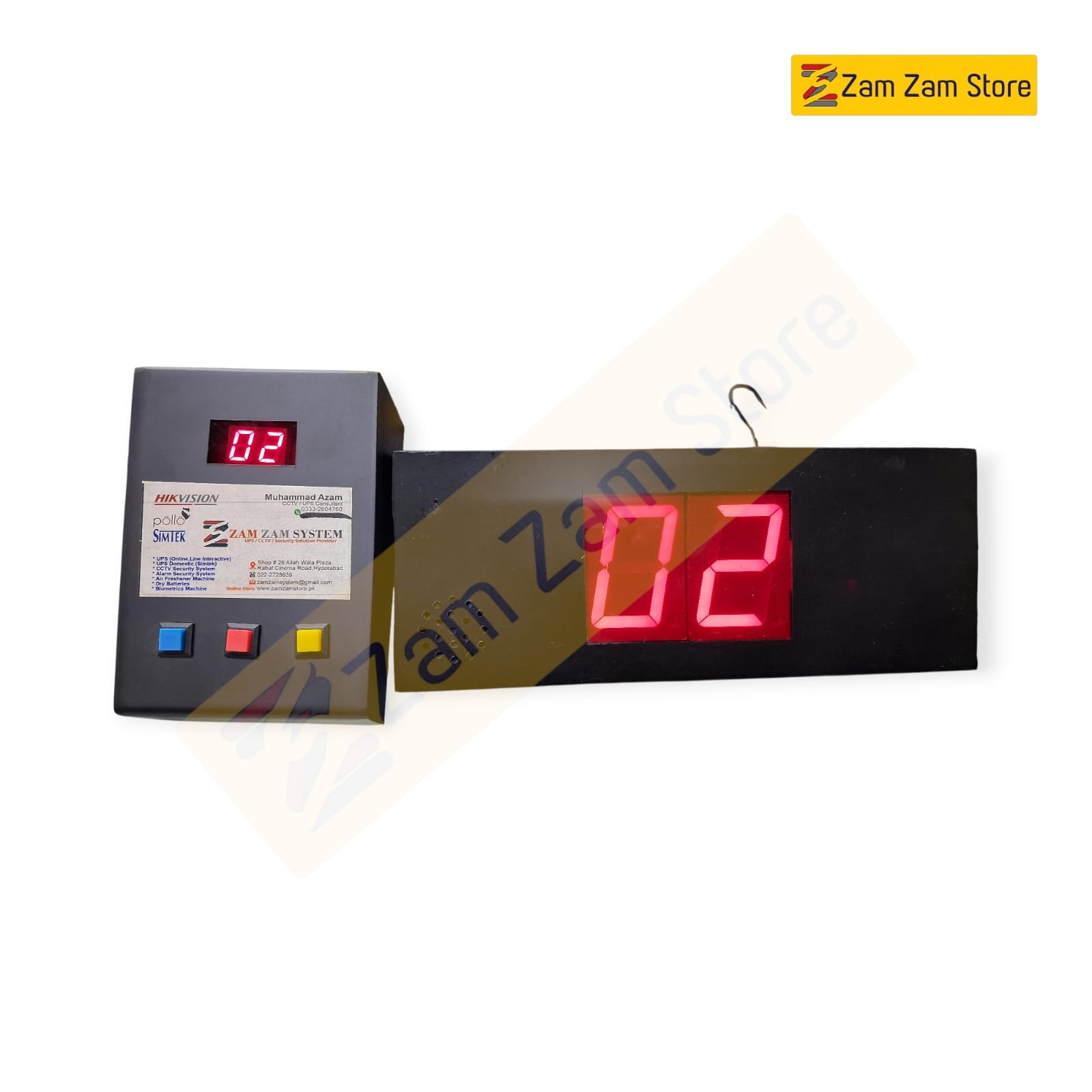 Patient Ticket Counter System – 2 Digit Display (Wired QMS)