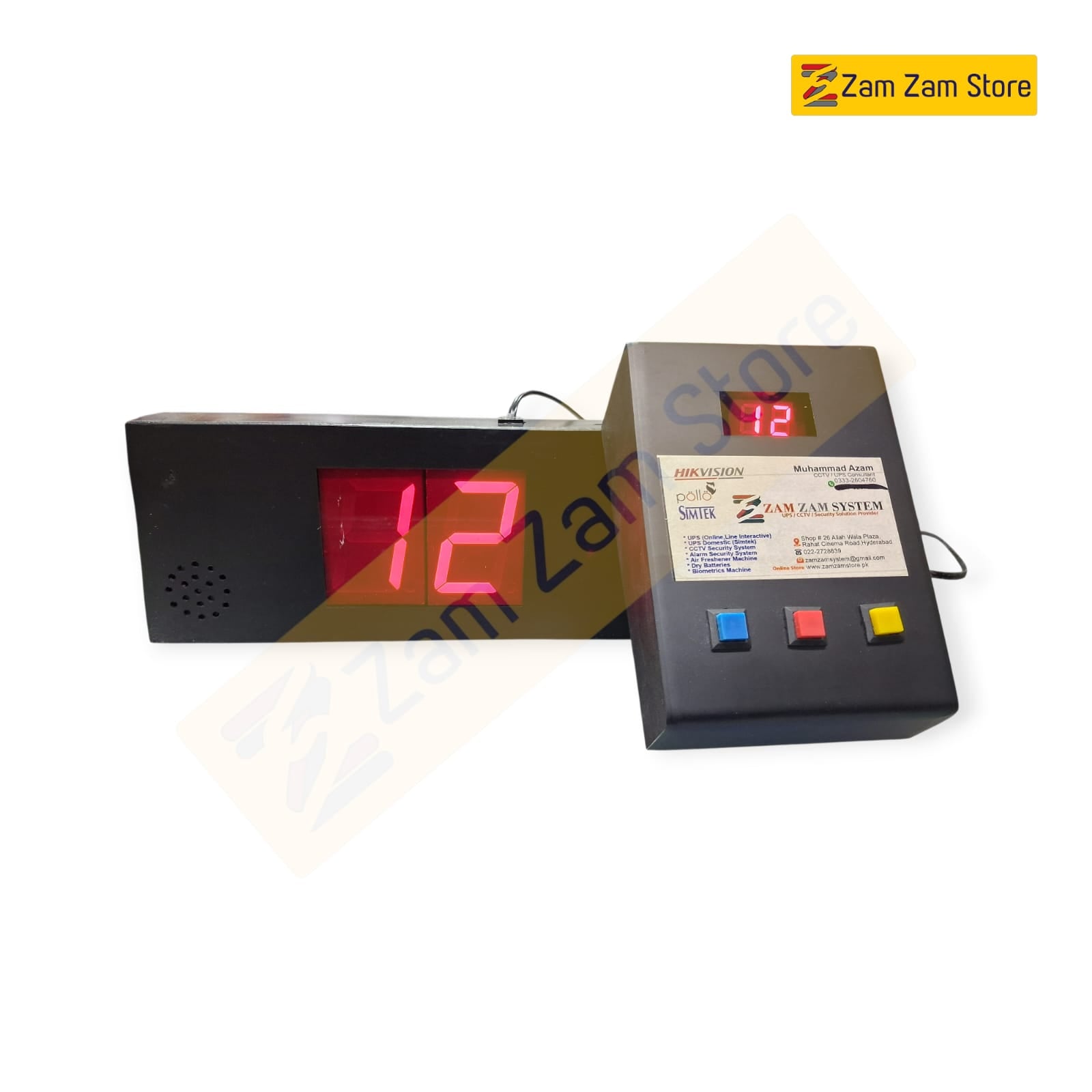 Patient Ticket Counter System – 2 Digit Display (Wired QMS)