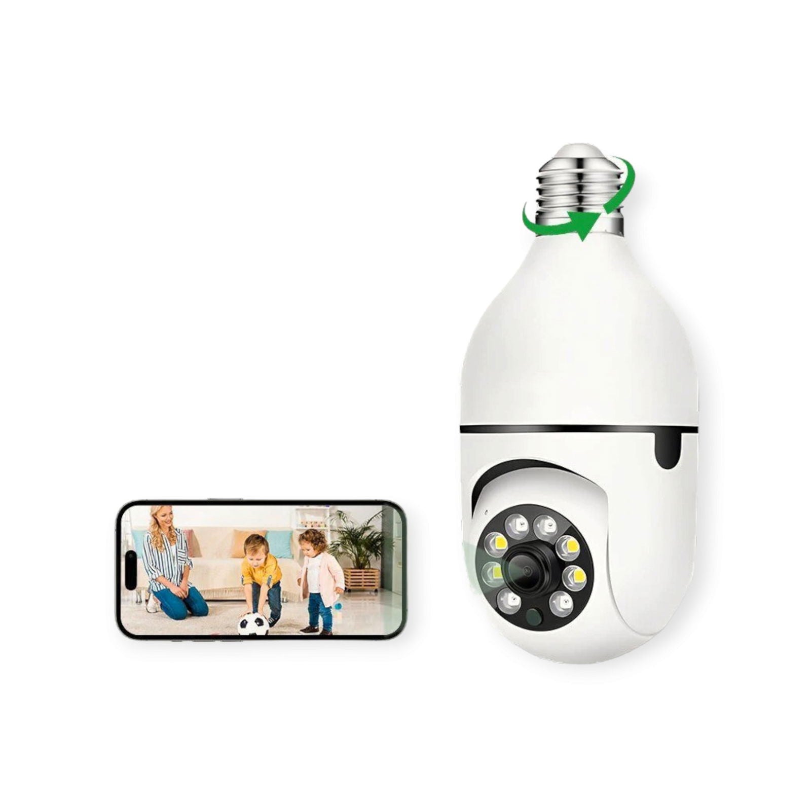 Wifi Bulb Camera 360 Rotation-Color mode & Siren indicator - Zam Zam Store