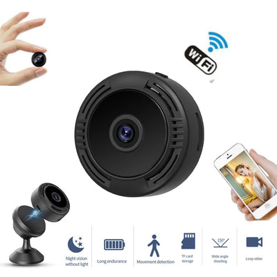WiFi Mini Indoor 1080p Battery CameraBuilt-In Battery Can Work For 30 Minutes. This Wireless Hidden Camera Has Own Wifi Hotspot, It Can Also Connect Your Mobile Phone Without Router Wifi.Battery Type: BWiFi Mini Indoor 1080p Battery CameraZam Zam Store