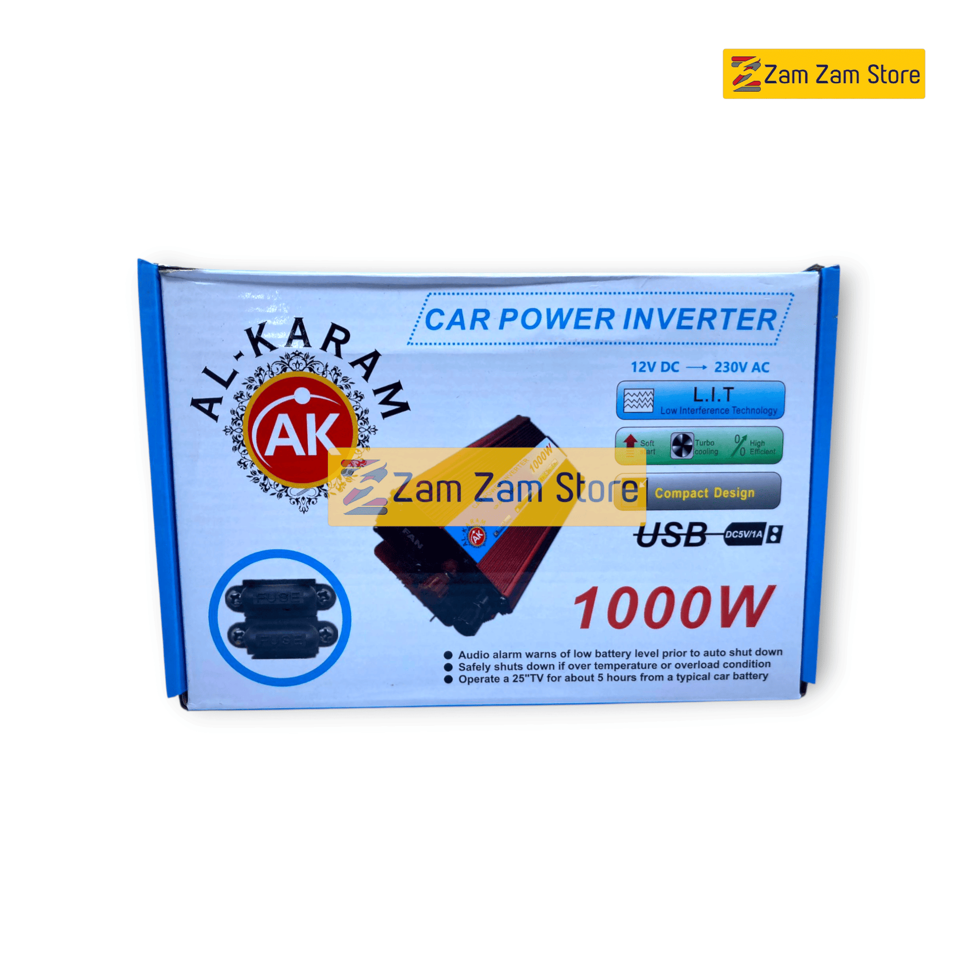 AL Karam 1000W Inverter 12V DC to AC 220V - Zam Zam Store