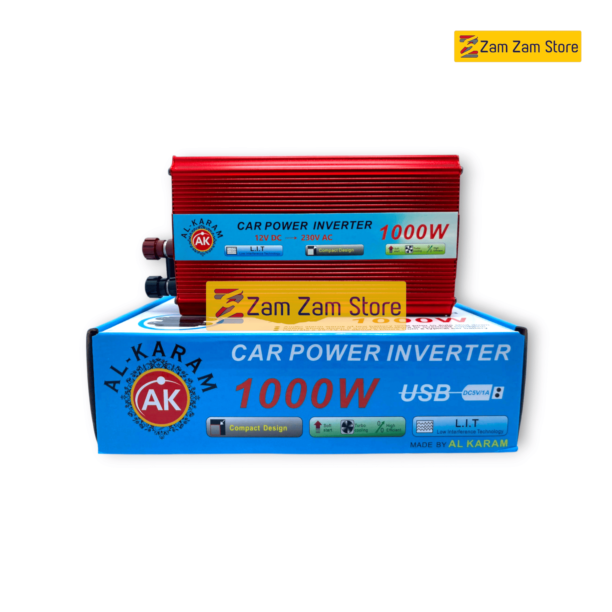 AL Karam 1000W Inverter 12V DC to AC 220V - Zam Zam Store