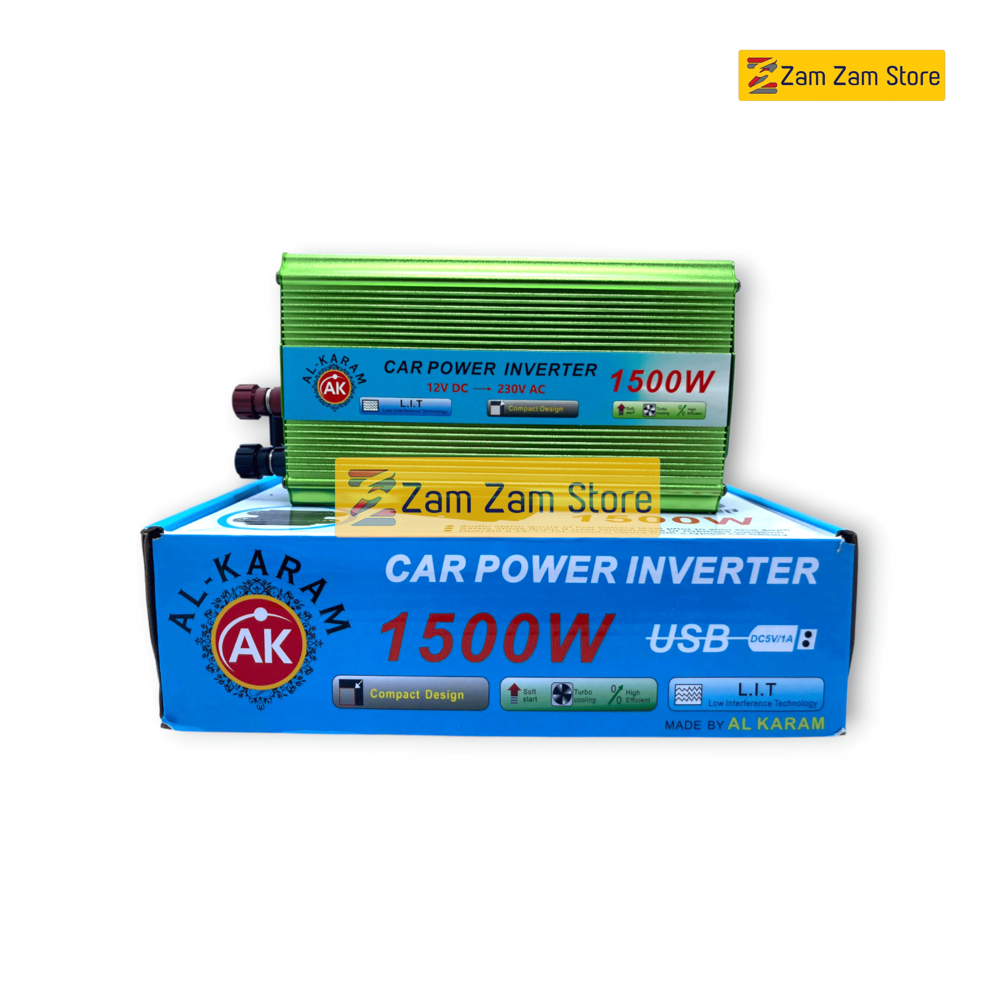 AL Karam 1500W Inverter 12V DC to AC 220V - Zam Zam Store