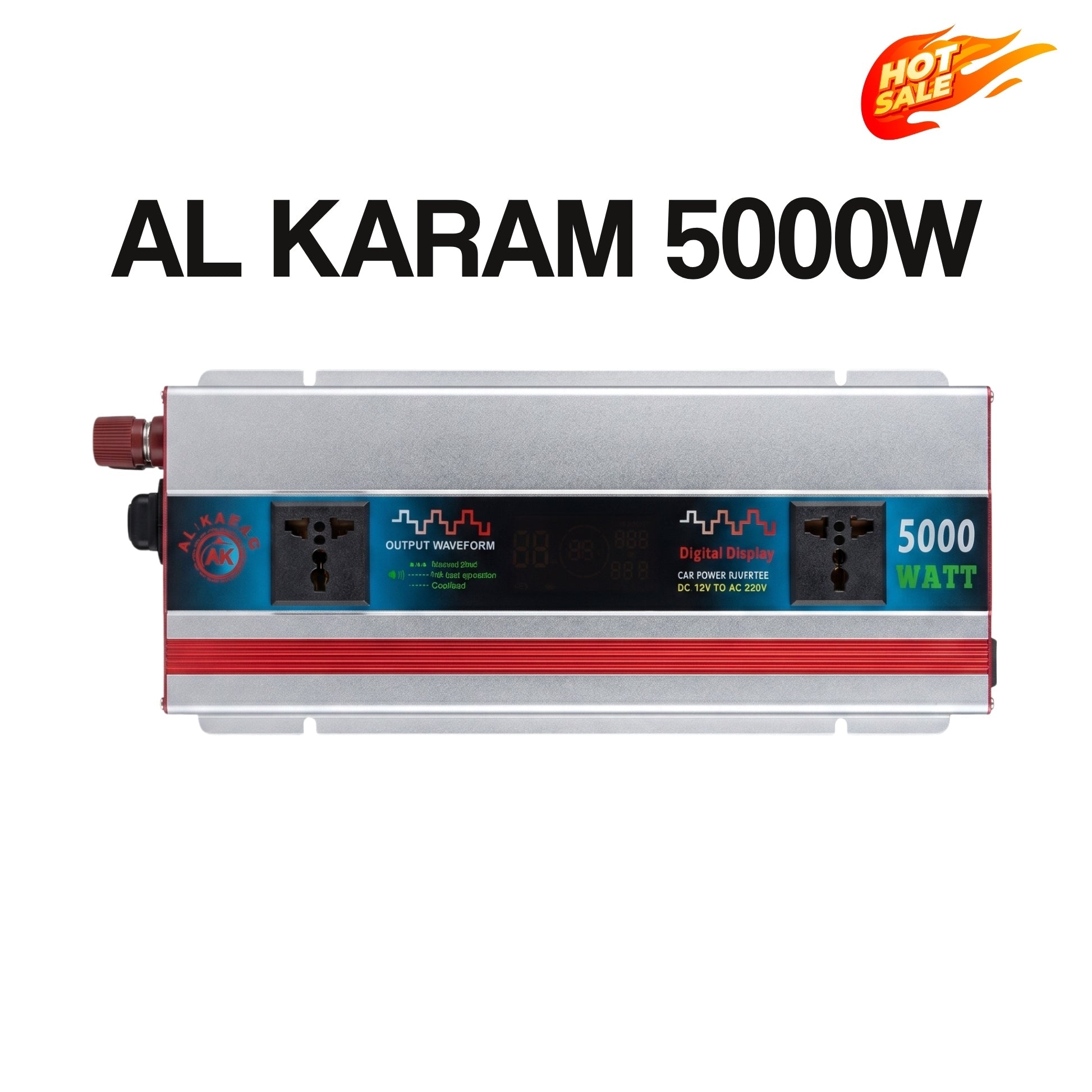AL Karam 5000W Inverter | 12V DC to 220V AC with Display Screen - Zam Zam Store