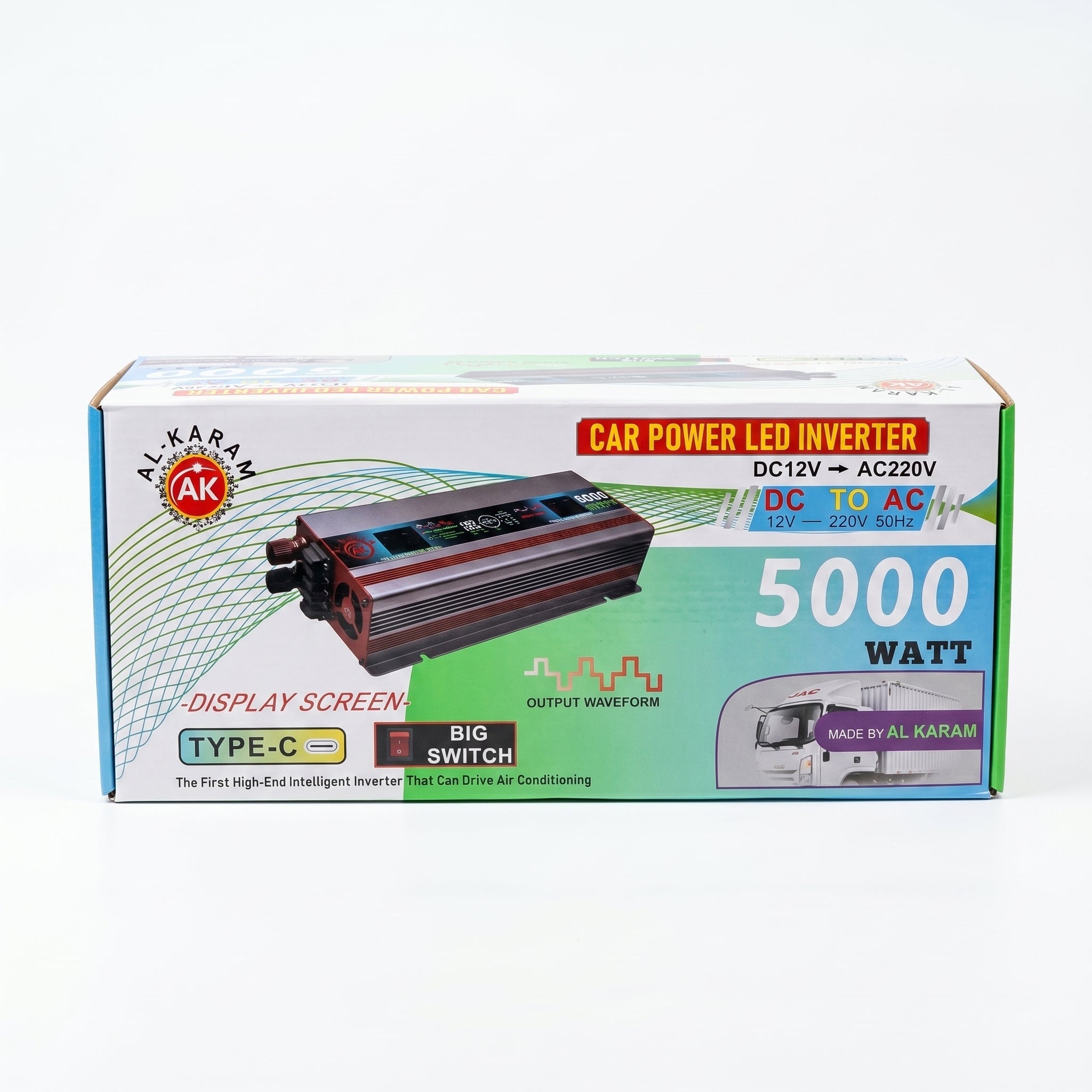 AL Karam 5000W Inverter | 12V DC to 220V AC with Display Screen - Zam Zam Store