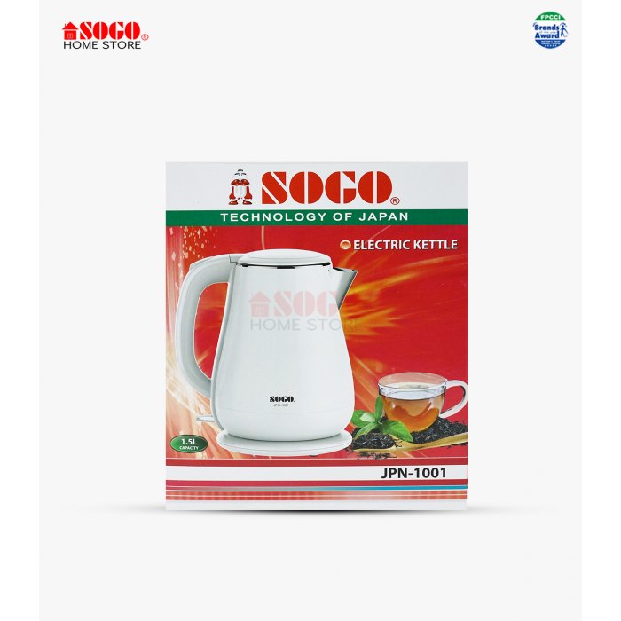 SOGO JPN-1001 Electric Kettle 1.5L – Fast Water Boiling