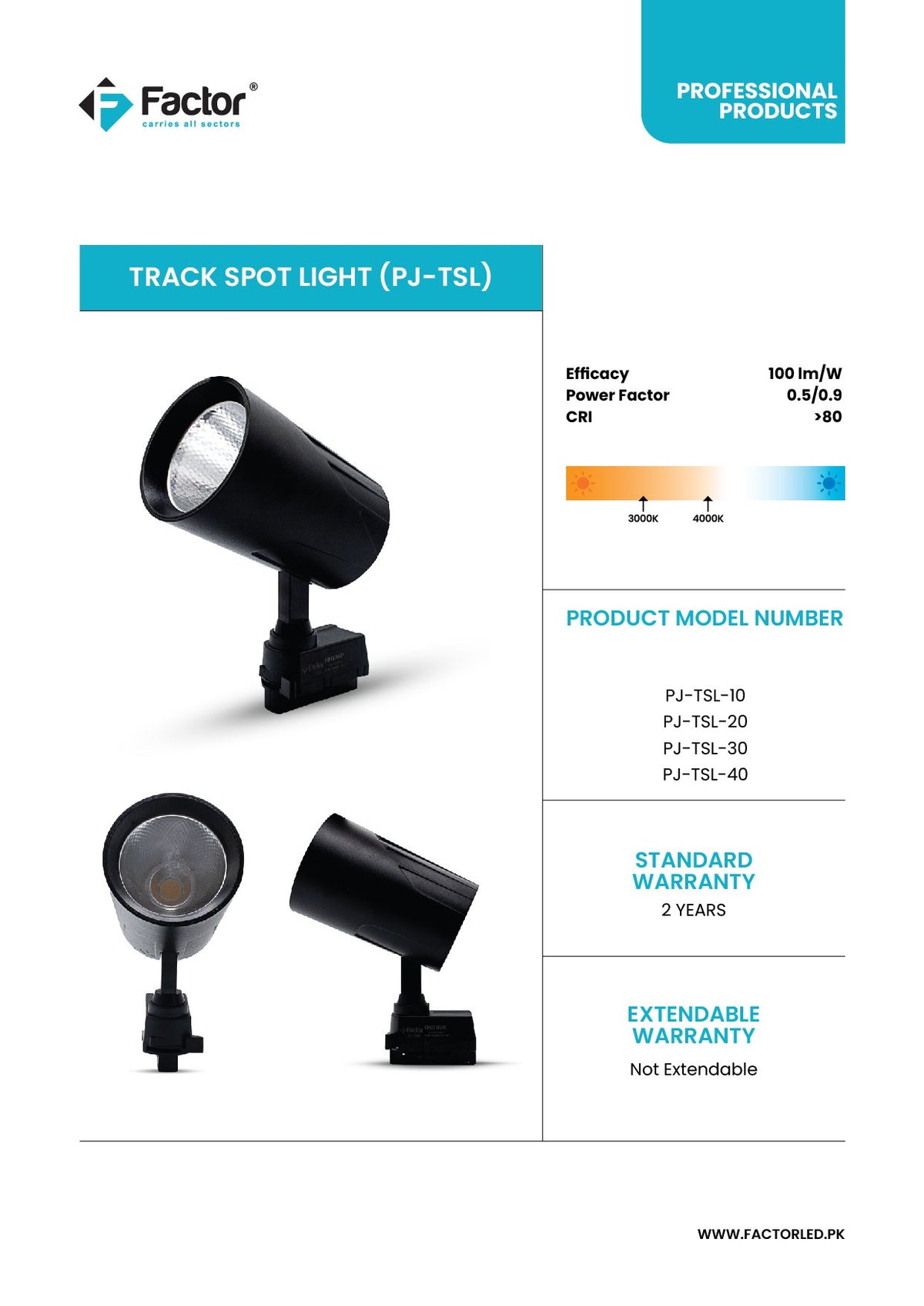 Factor Track Spot Light PJ-TSL