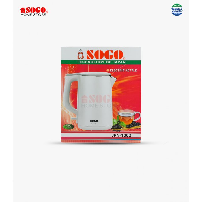 SOGO JPN-1002 Electric Kettle 1.7L – Fast Water Boiling