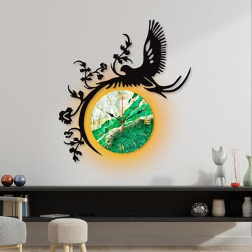 Flying Eagle Dial Wooden Wall Clock - Zam Zam Store