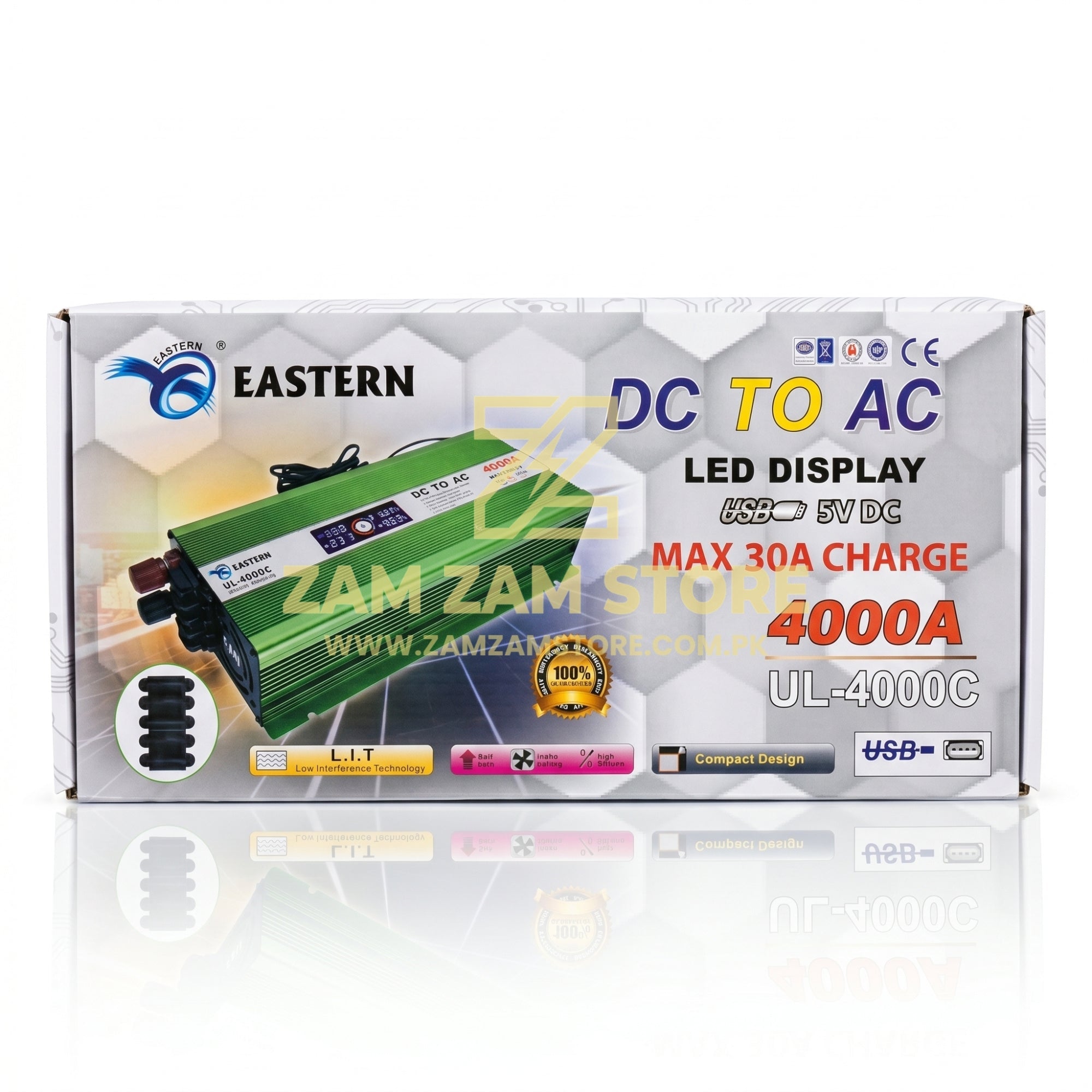 EASTERN 4000W DC to AC Inverter with Charger LED Display - Zam Zam Store