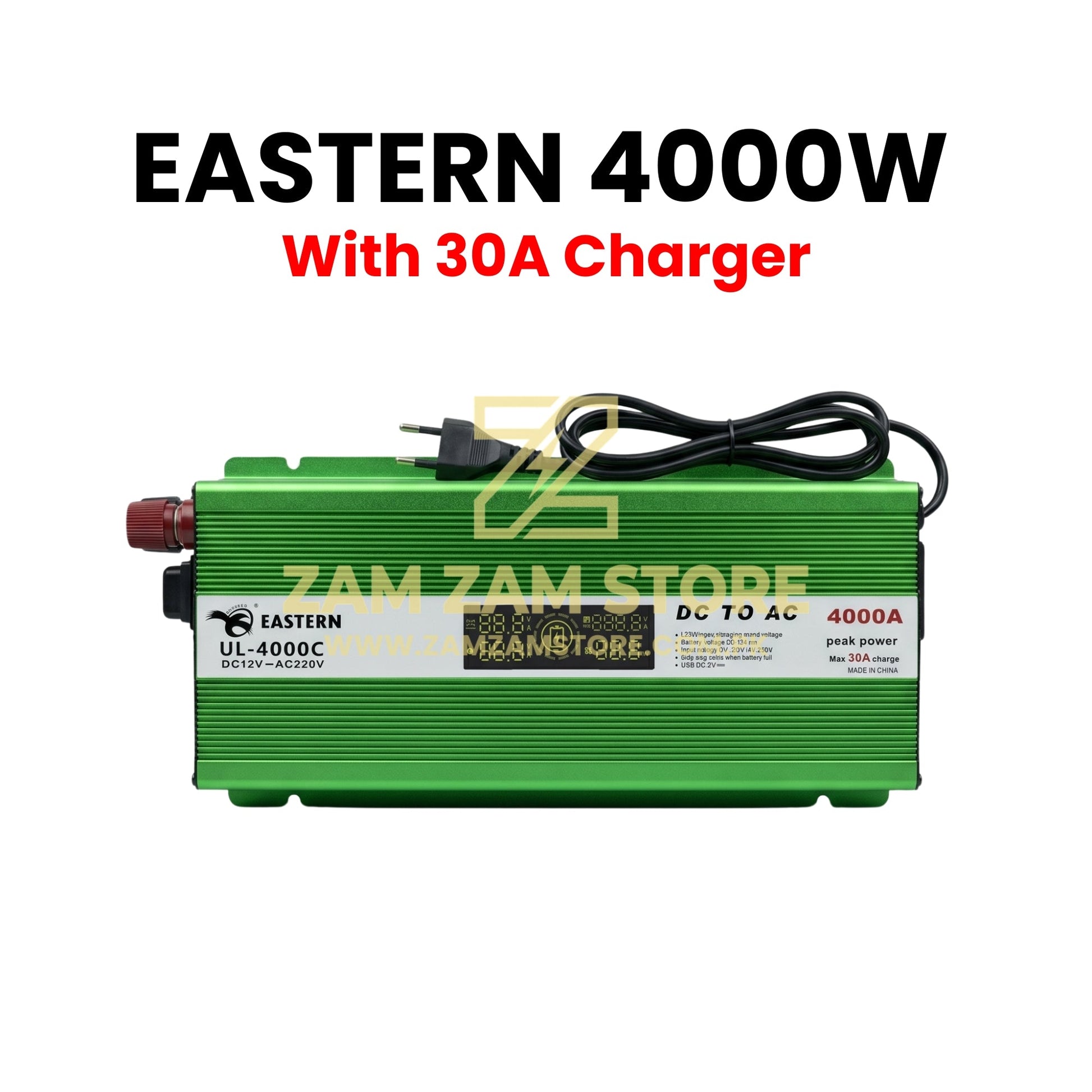 EASTERN 4000W DC to AC Inverter with Charger LED Display - Zam Zam Store