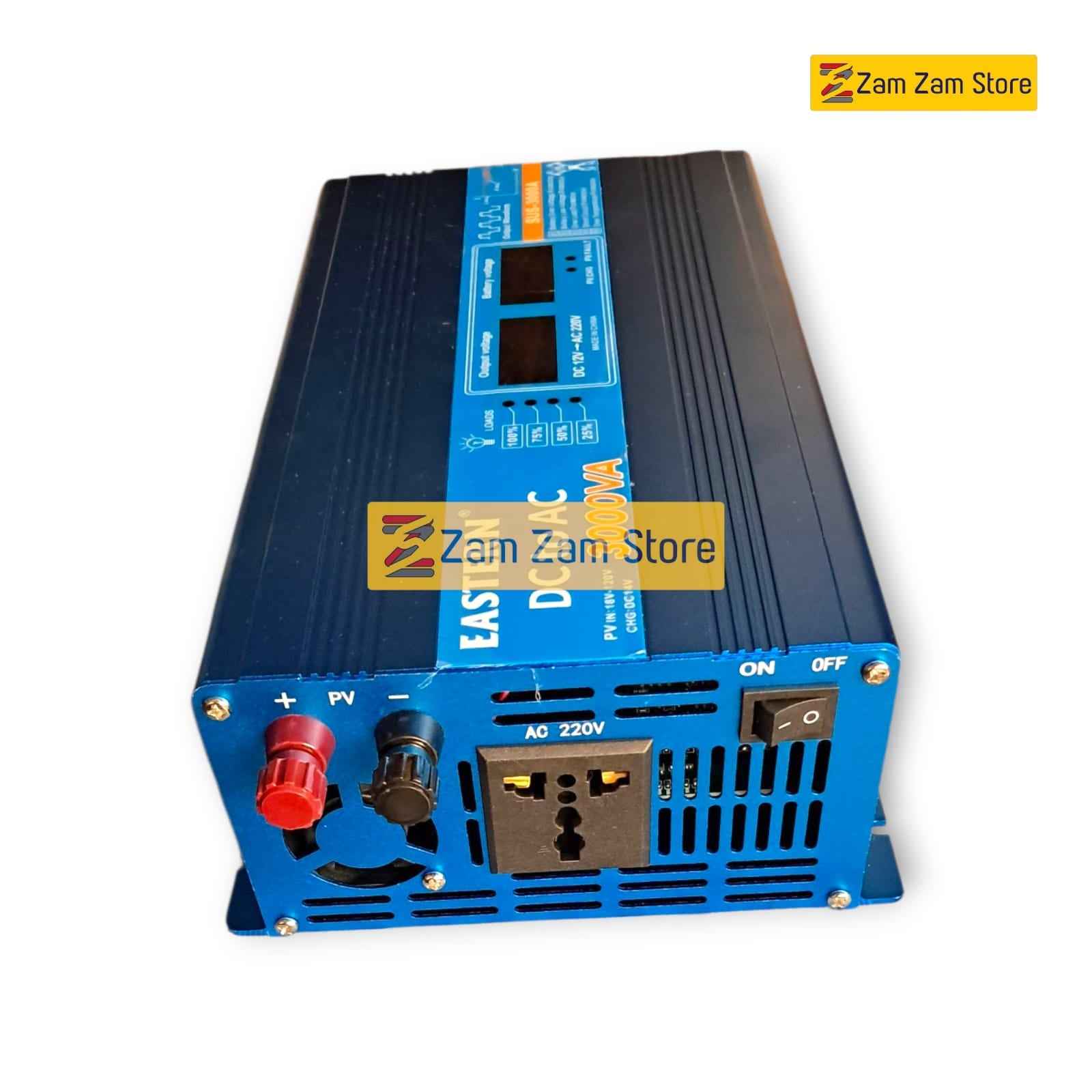 Eastern Inverter 3000 VA 12V DC to 220V AC with Builtin MPPT Solar Charger - Zam Zam Store