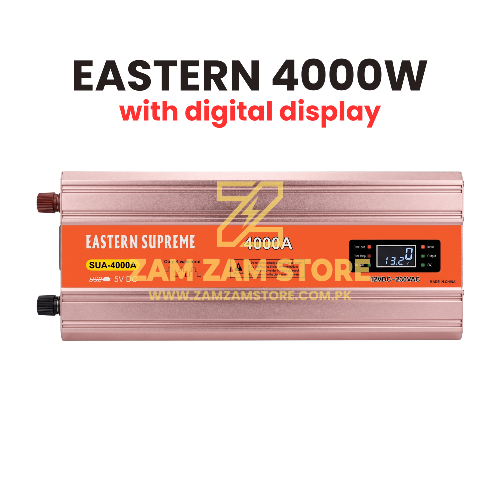 Eastern Supeeme 4000W Power Inverter – 12V DC to 220V AC Inverter - Zam Zam Store