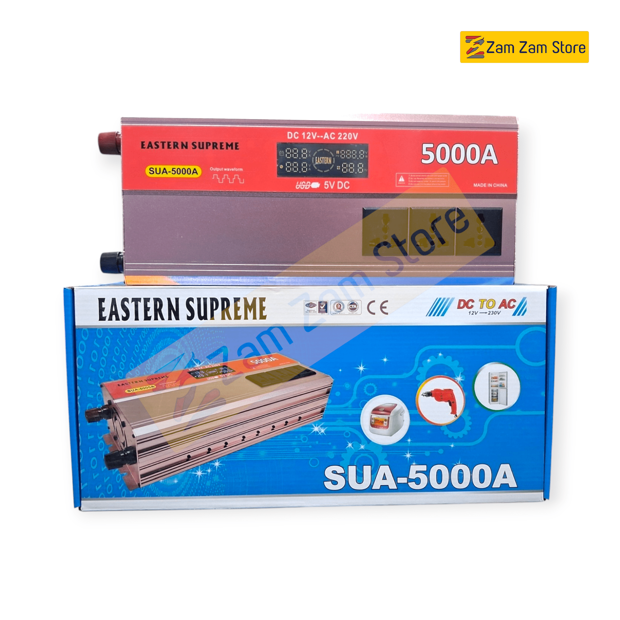 Eastern Supreme 5000W Power Inverter – 12V DC to 220V AC Converter New Model - Zam Zam Store