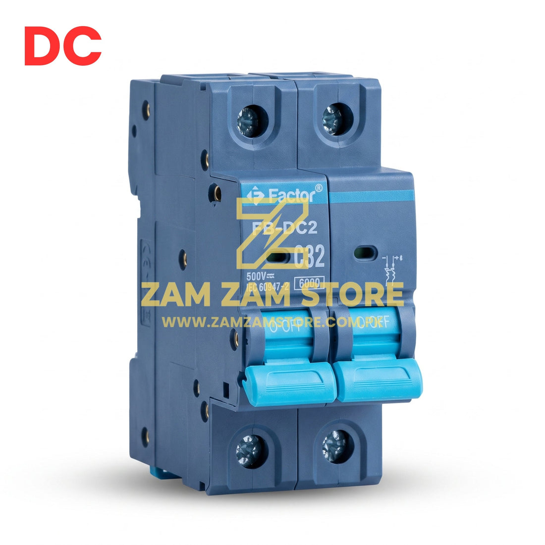 Factor FB-2 DC 32A 2 Pole DC Circuit Breaker | 1 Year Warranty - Zam Zam Store